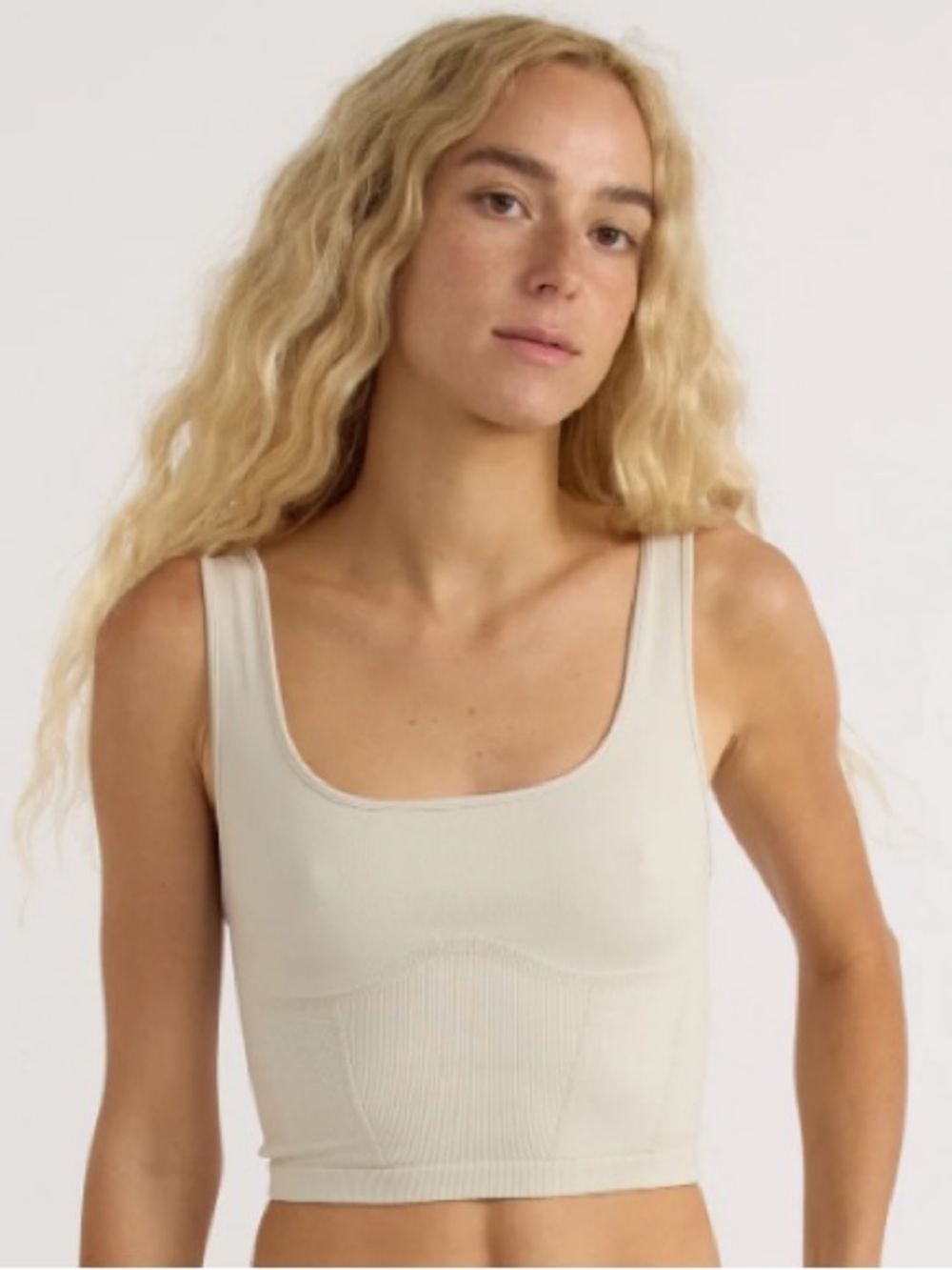 ORGANIC BASICS Smooth Corset Top - SANDSTONE